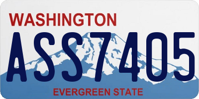 WA license plate ASS7405