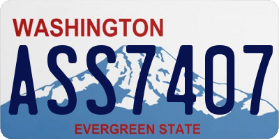 WA license plate ASS7407