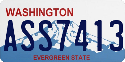 WA license plate ASS7413