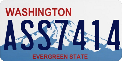 WA license plate ASS7414