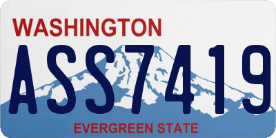 WA license plate ASS7419