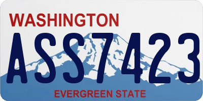 WA license plate ASS7423