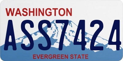 WA license plate ASS7424