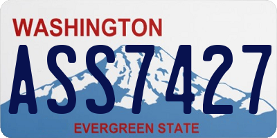 WA license plate ASS7427