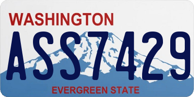 WA license plate ASS7429