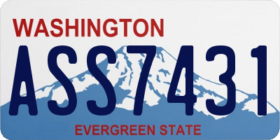 WA license plate ASS7431