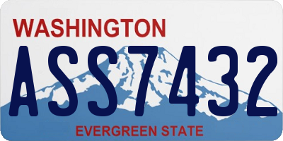 WA license plate ASS7432