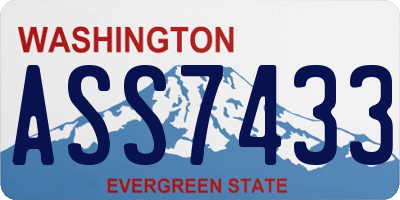 WA license plate ASS7433