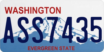 WA license plate ASS7435