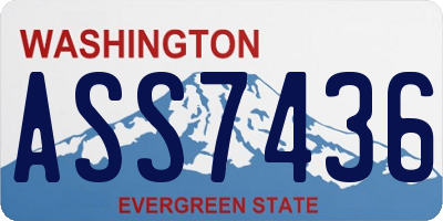 WA license plate ASS7436