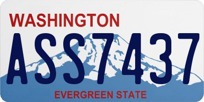 WA license plate ASS7437