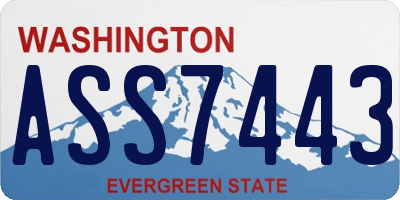 WA license plate ASS7443
