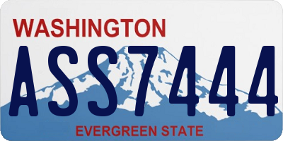 WA license plate ASS7444