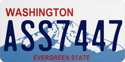 WA license plate ASS7447