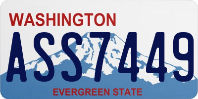 WA license plate ASS7449