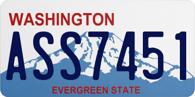 WA license plate ASS7451