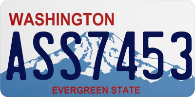 WA license plate ASS7453