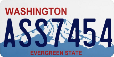 WA license plate ASS7454