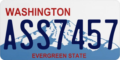WA license plate ASS7457