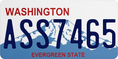 WA license plate ASS7465