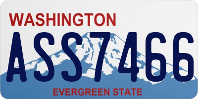 WA license plate ASS7466