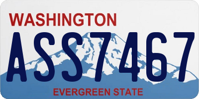 WA license plate ASS7467