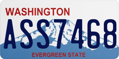WA license plate ASS7468
