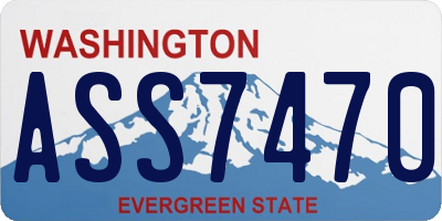 WA license plate ASS7470