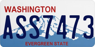WA license plate ASS7473