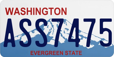 WA license plate ASS7475
