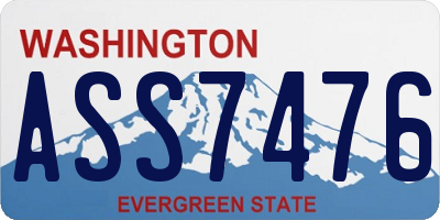 WA license plate ASS7476
