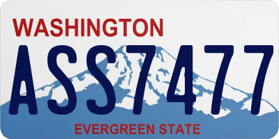 WA license plate ASS7477