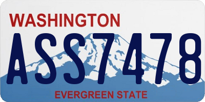 WA license plate ASS7478