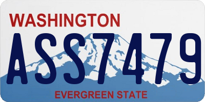 WA license plate ASS7479