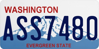 WA license plate ASS7480