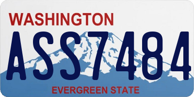 WA license plate ASS7484