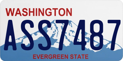 WA license plate ASS7487