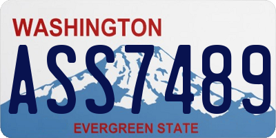 WA license plate ASS7489