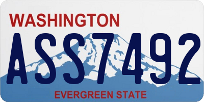 WA license plate ASS7492