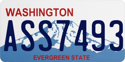 WA license plate ASS7493