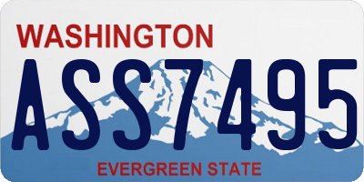 WA license plate ASS7495
