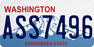 WA license plate ASS7496