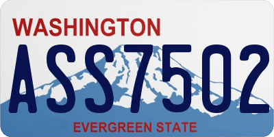 WA license plate ASS7502