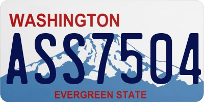 WA license plate ASS7504