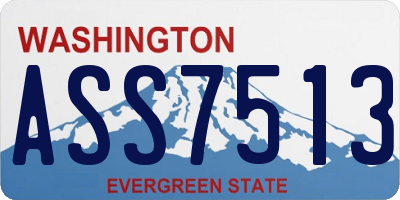 WA license plate ASS7513