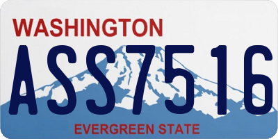 WA license plate ASS7516