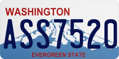 WA license plate ASS7520