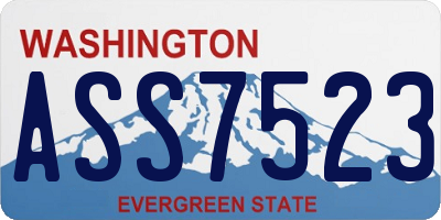WA license plate ASS7523