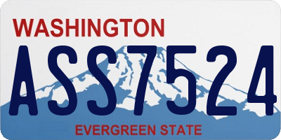 WA license plate ASS7524