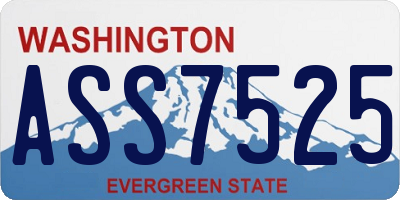WA license plate ASS7525